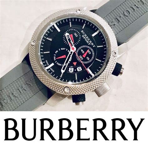 Swiss Made Burberry Endurance BU7601 Black Chronograph .